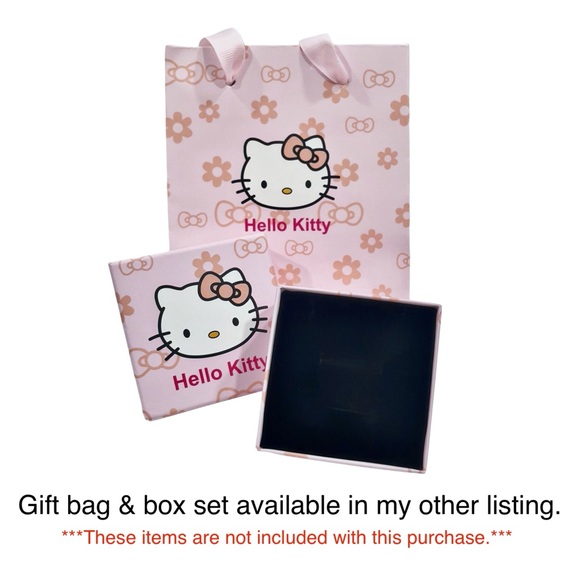 HELLO KITTY Charm Bracelet Adjustable Gold-Tone 8 Charms Included NWOT - Picture 6 of 6